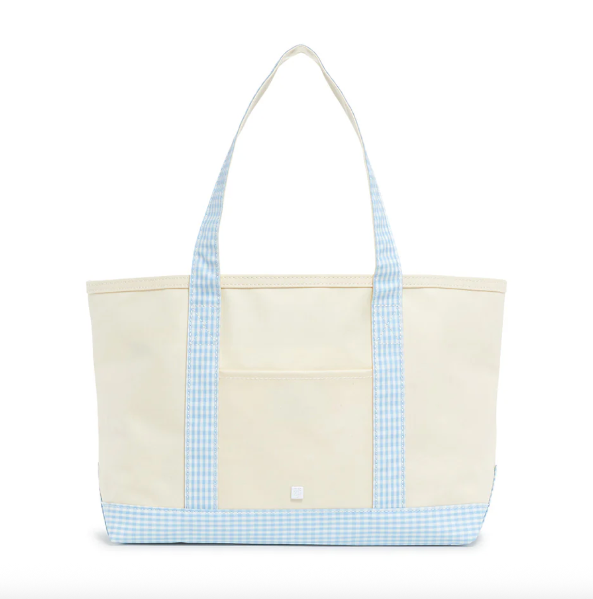 TRVL Design Medium Tote - Gingham Mist Trim