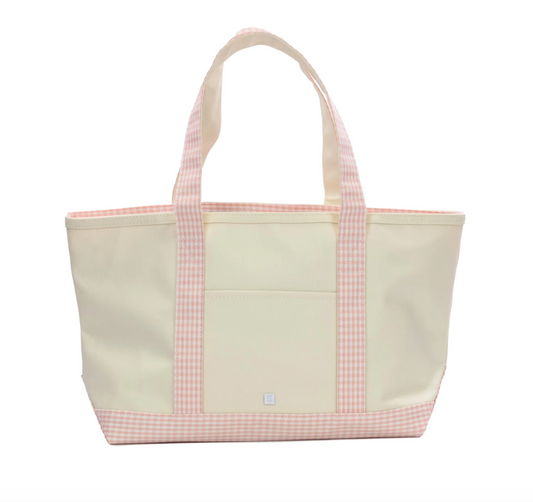 TRVL Design Medium Tote - Gingham Taffy Trim
