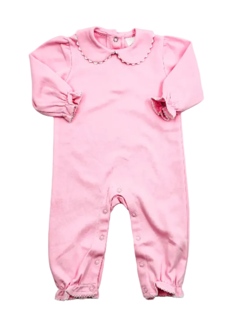 Valentine's Day - Girl's Picot Trim Romper