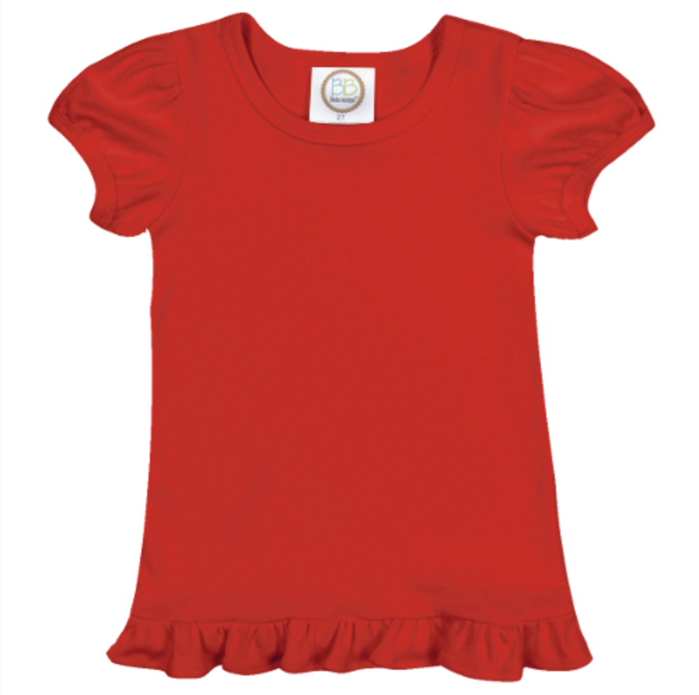Valentine's Day - Girl's Ruffled T-Shirt