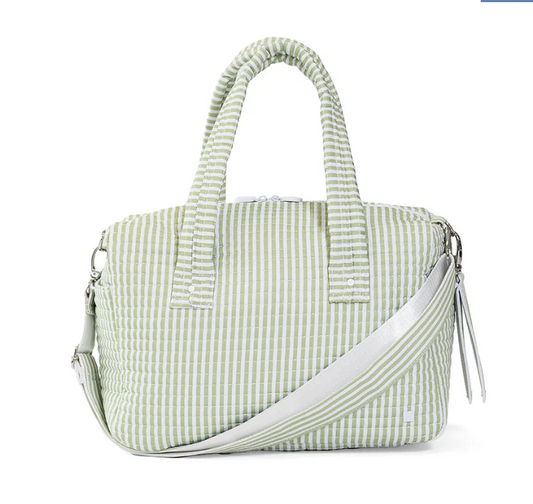 TRVL Design Quilted Stroller Bag - Pimlico Striped Sage