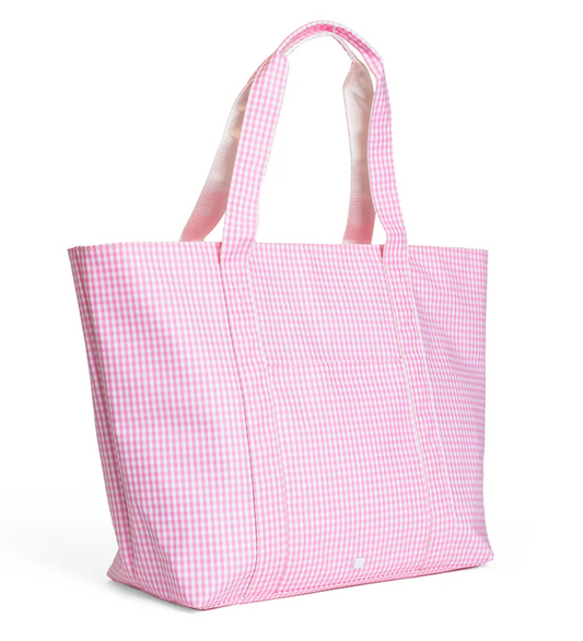 TRVL Design Jumbo Tote - Gingham Pink