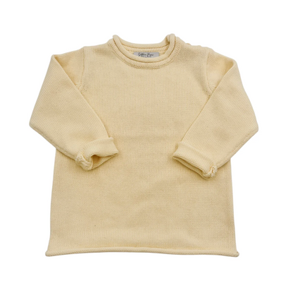 Rollneck Sweater with Buttons - Yellow