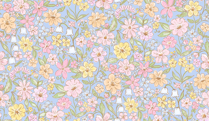 Light Blue Floral Leggings