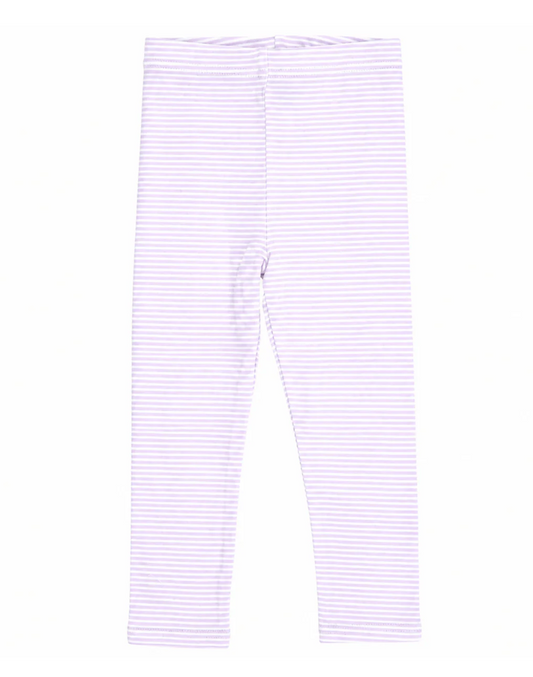 Lavender and White Stripe Leggings