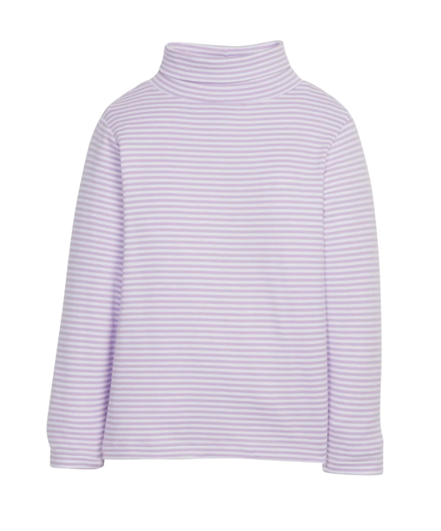 Purple and White Stripe Turtleneck
