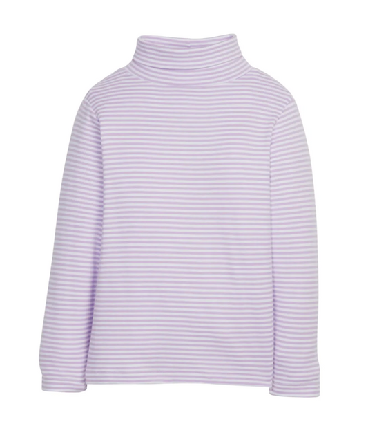 Purple and White Stripe Turtleneck