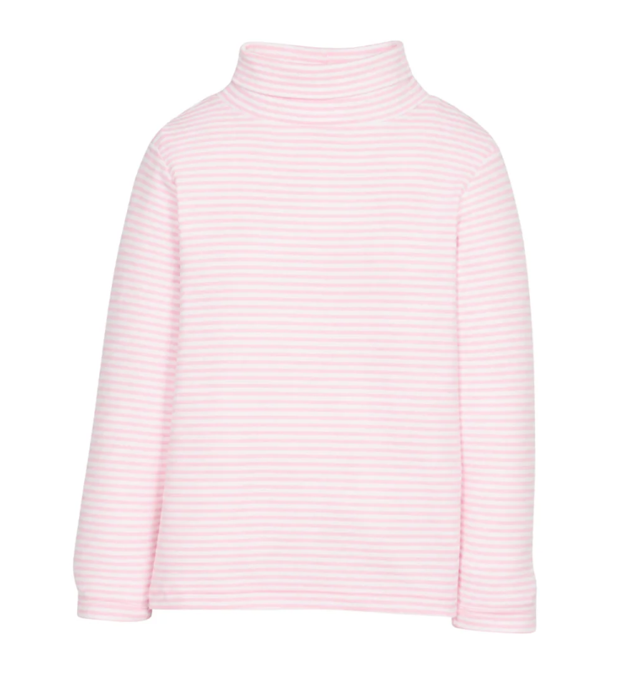 Pink and White Stripe Turtleneck