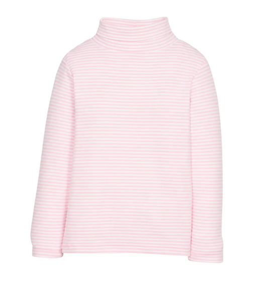 Pink and White Stripe Turtleneck