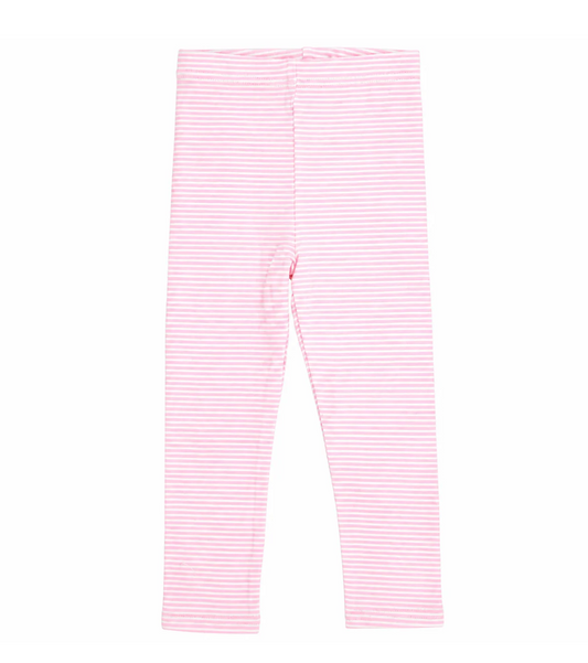 Pink and White Stripe Leggings