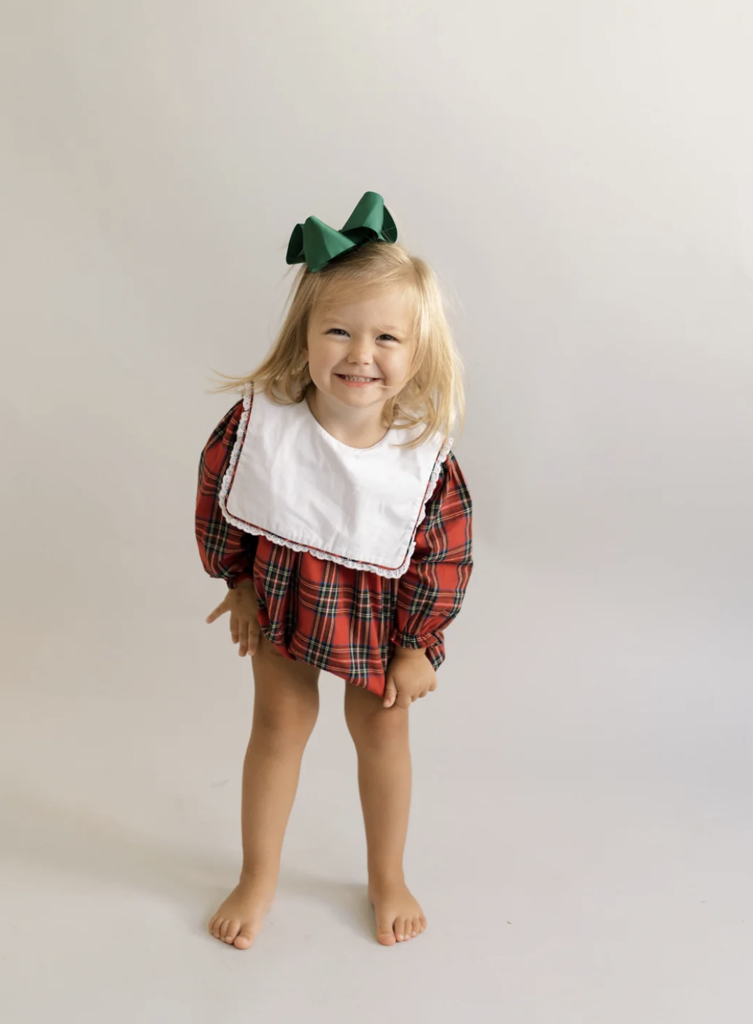 Girls Plaid Gingham Bubble