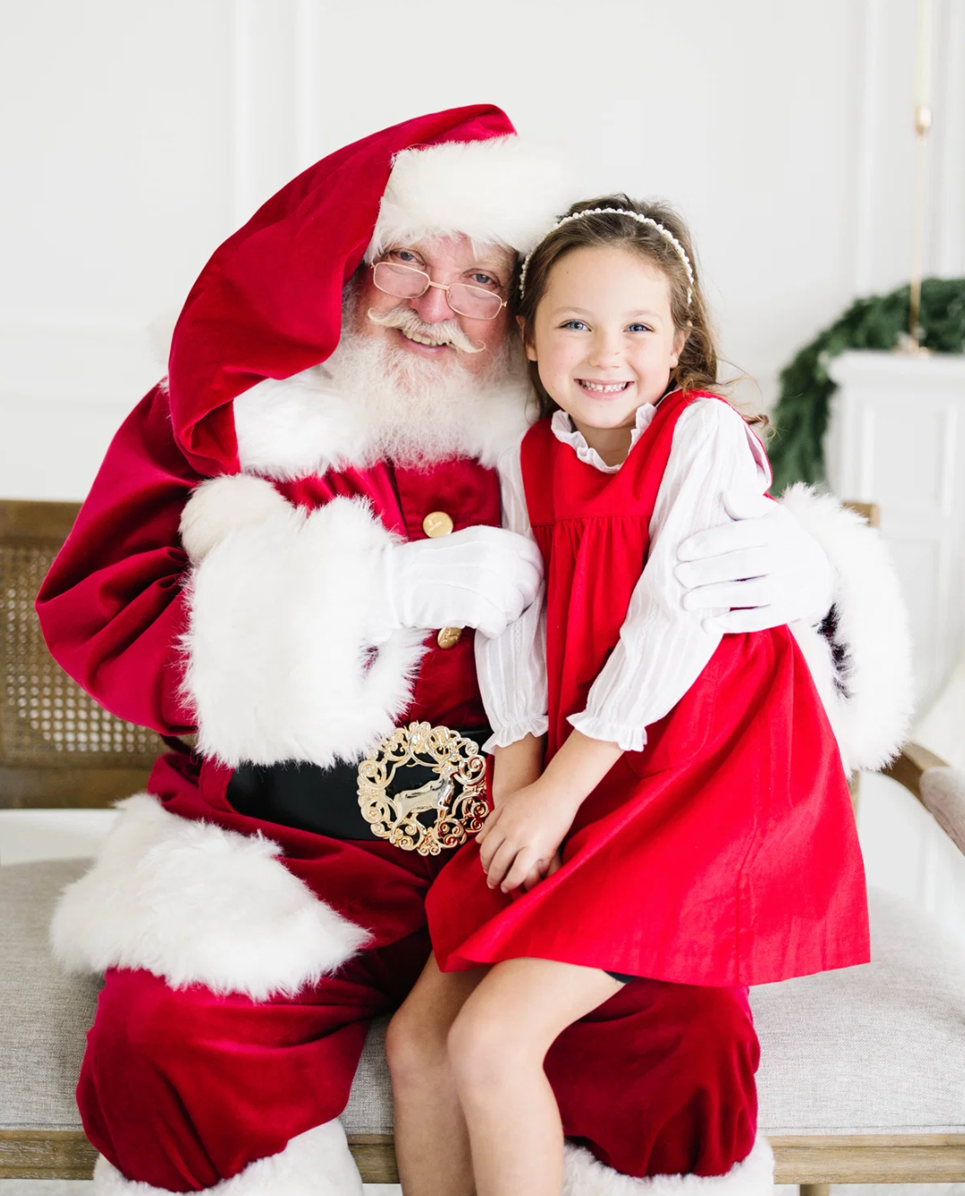 Girls Red Corduroy Dress