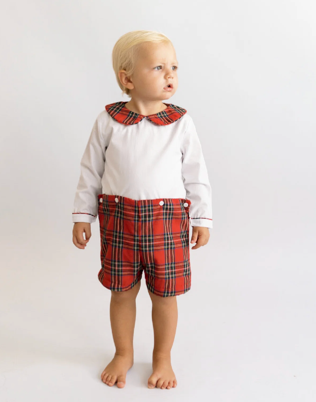 Boys Plaid Christmas Set