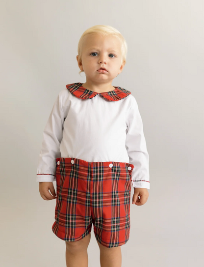 Boys Plaid Christmas Set
