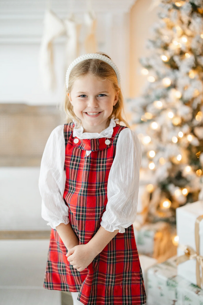 Girls Plaid Dress Set