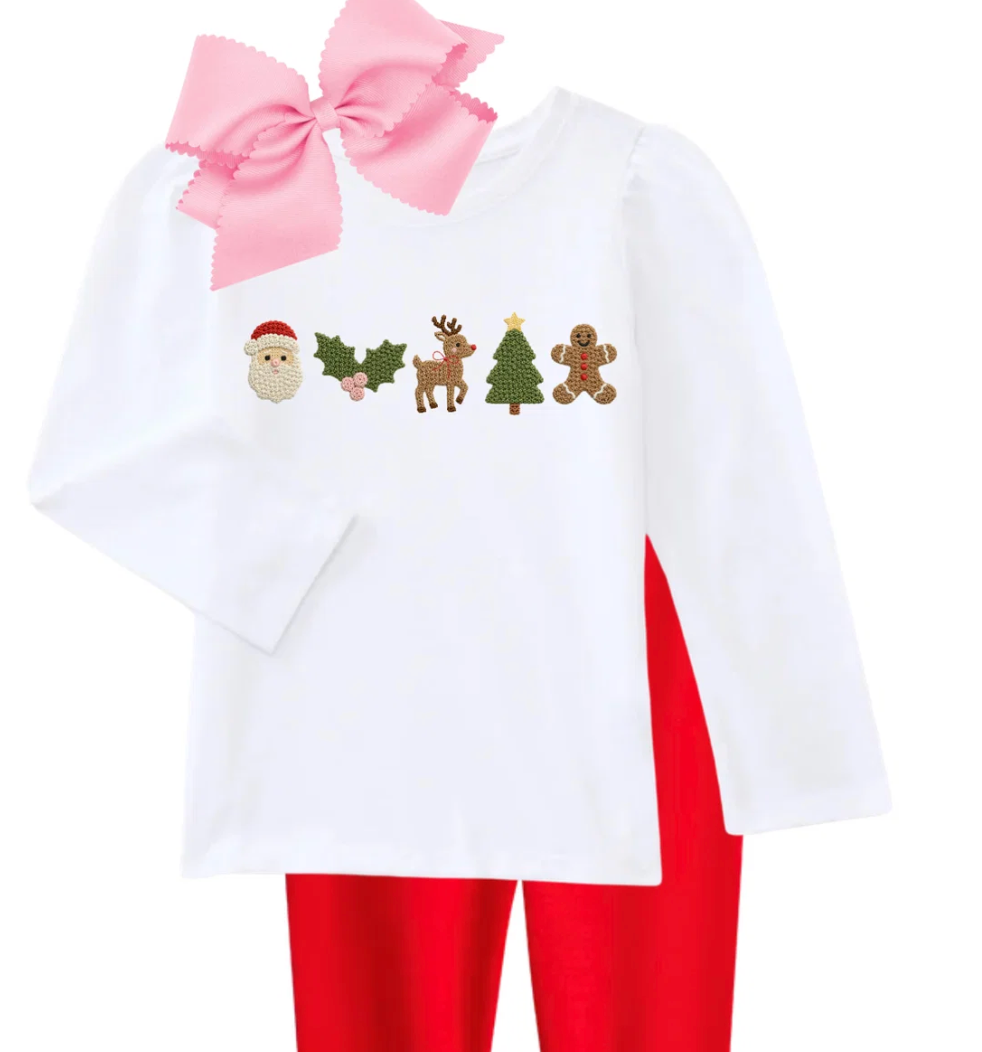 Unisex Christmas French Knot Shirt