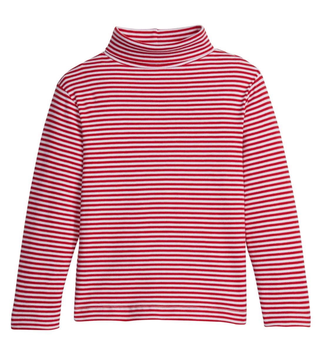 Unisex Red and White Striped Turtleneck