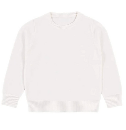 Unisex White Campure Sweater