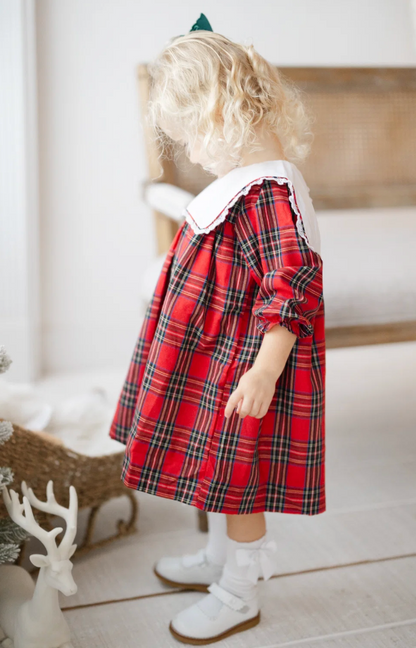Girls Plaid Christmas Dress