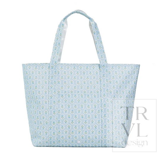 TRVL Design Jumbo Tote - Petite Fleur Blue