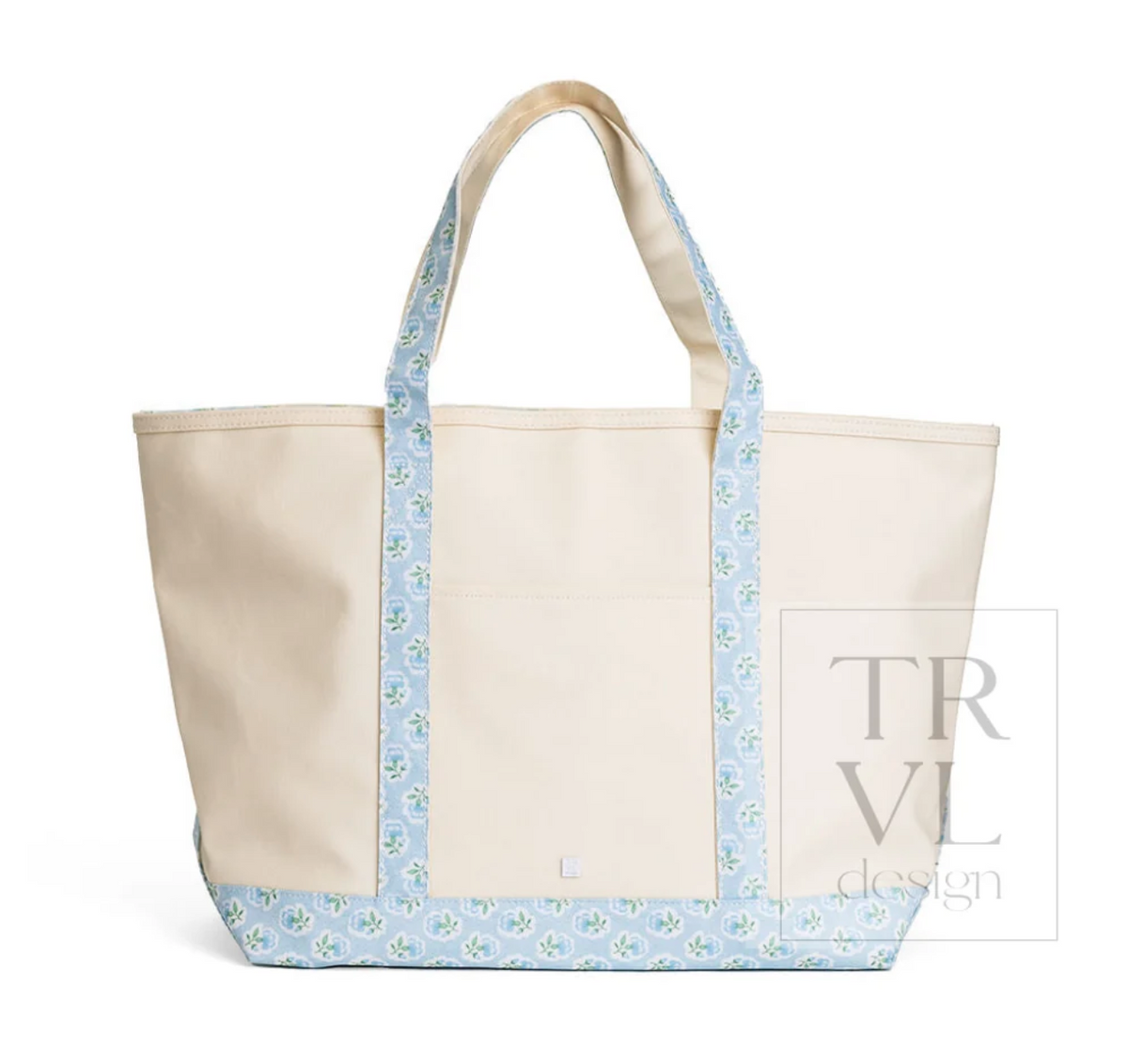 TRVL Design Maxi Tote - Petite Fleur Blue Trim