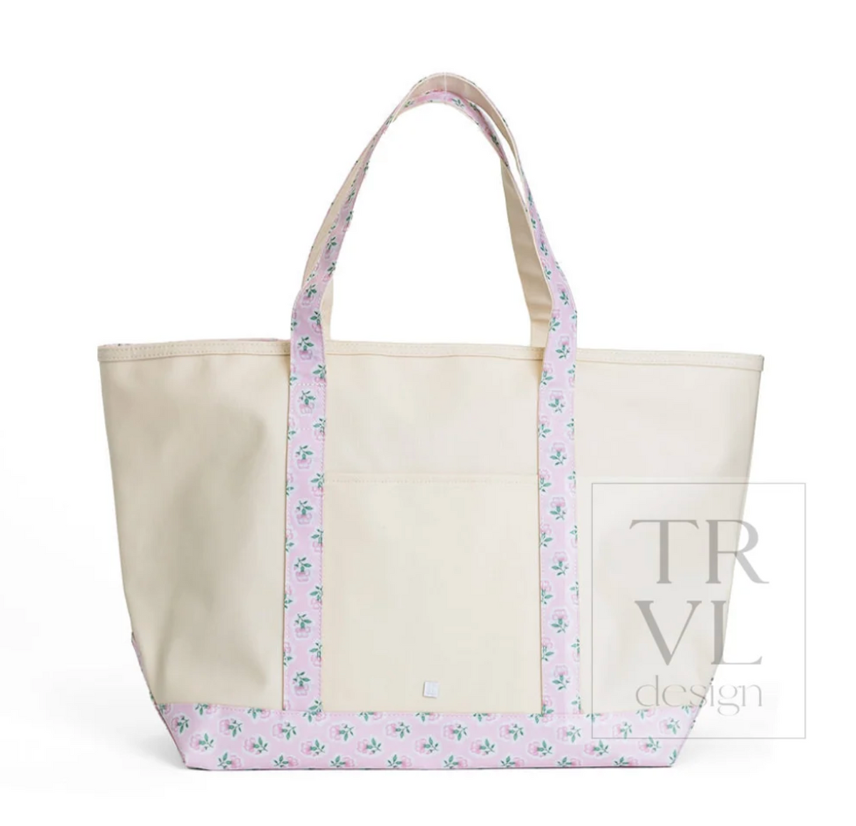 TRVL Design Maxi Tote - Petite Fleur Pink Trim