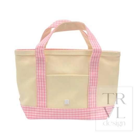 TRVL Design Mini Tote - Gingham Pink