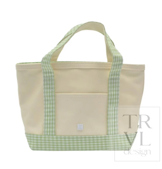 TRVL Design Mini Tote - Gingham Leaf