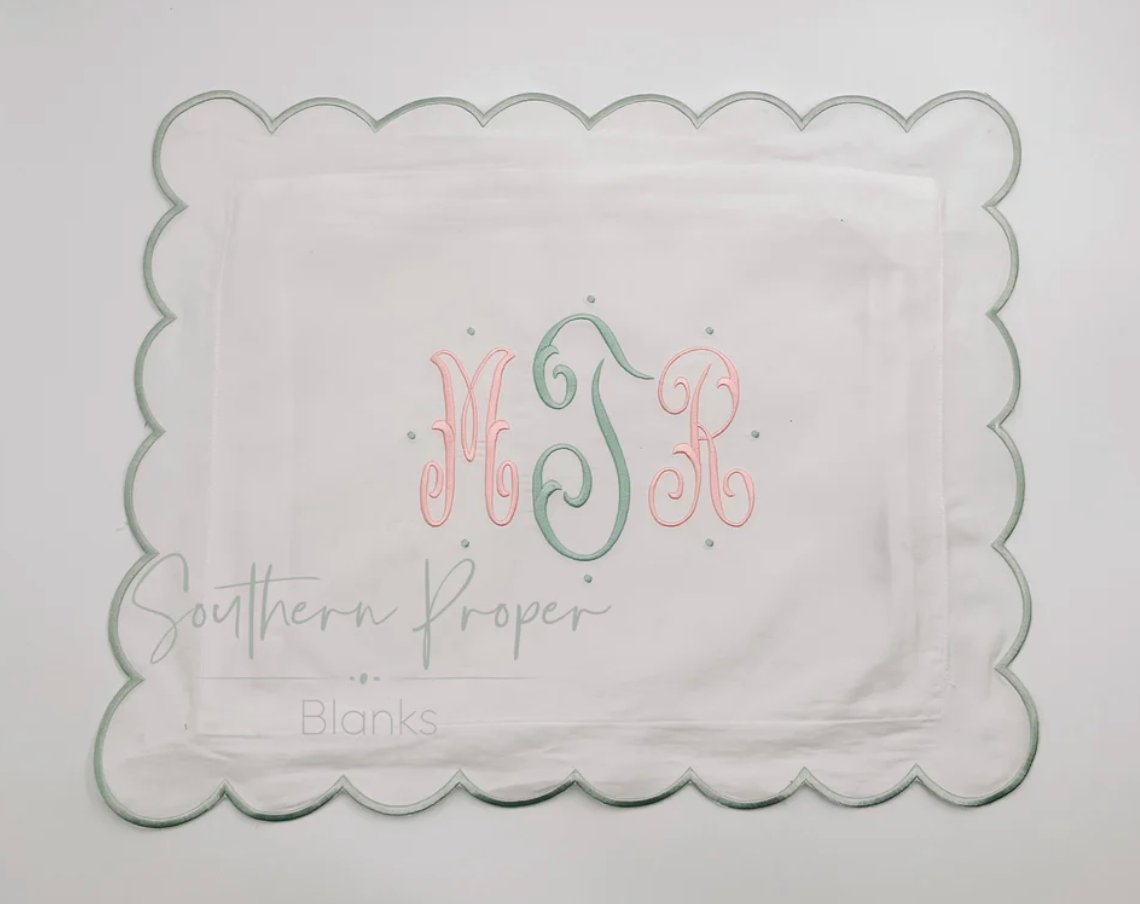 Scalloped Edge Pillow Sham - 12x16