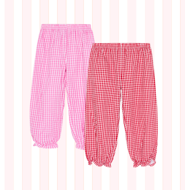 Girl's Gingham Pants