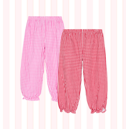 Girl's Gingham Pants