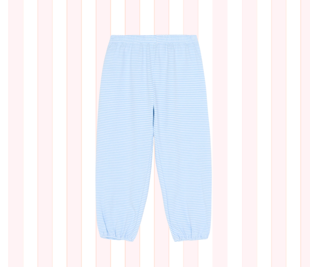 Boy's Micro-Striped Ruffle Bubble Pants