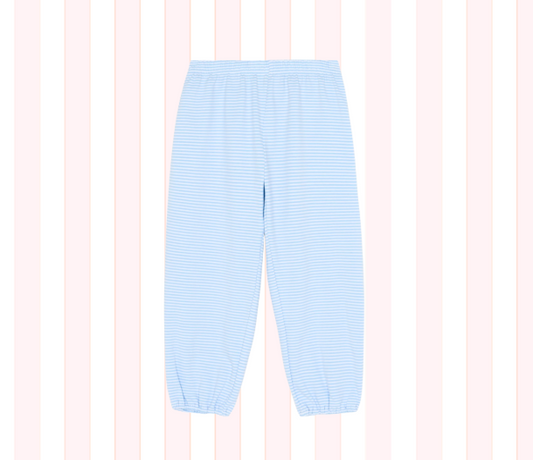 Boy's Micro-Striped Ruffle Bubble Pants