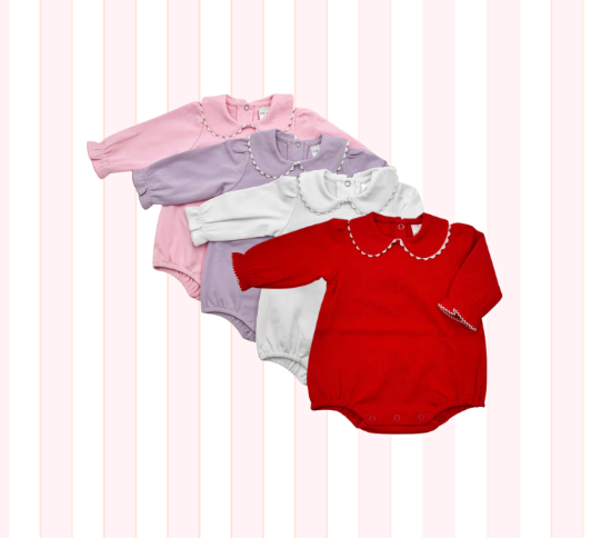 Valentine's Day - Girl's Picot Trim Bubble