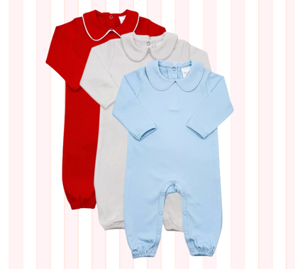 Valentine's Day - Boy's Piping Collar Romper