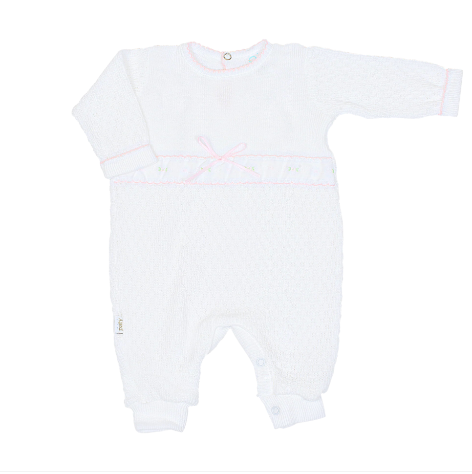 Paty Knit Swiss Floral Romper
