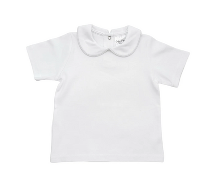 Piping Collared Short Sleeve Shirt
