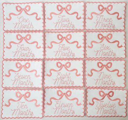 Custom Milestone Signs Months 1-12 + Name Card