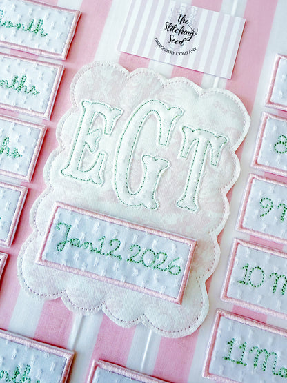 Interchangeable Milestone Card with Months