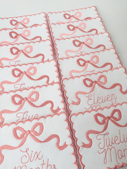 Custom Milestone Signs Months 1-12 + Name Card