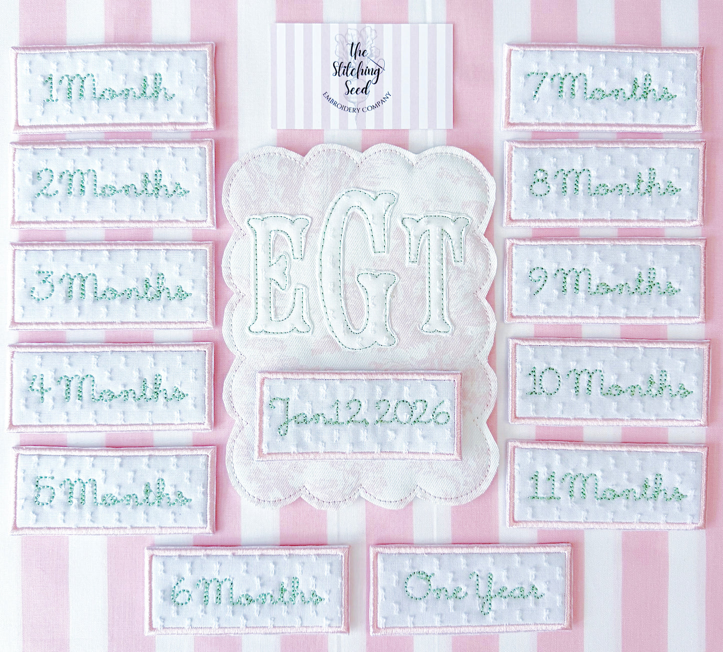 Interchangeable Milestone Card with Months