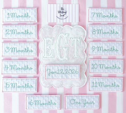 Interchangeable Milestone Card with Months