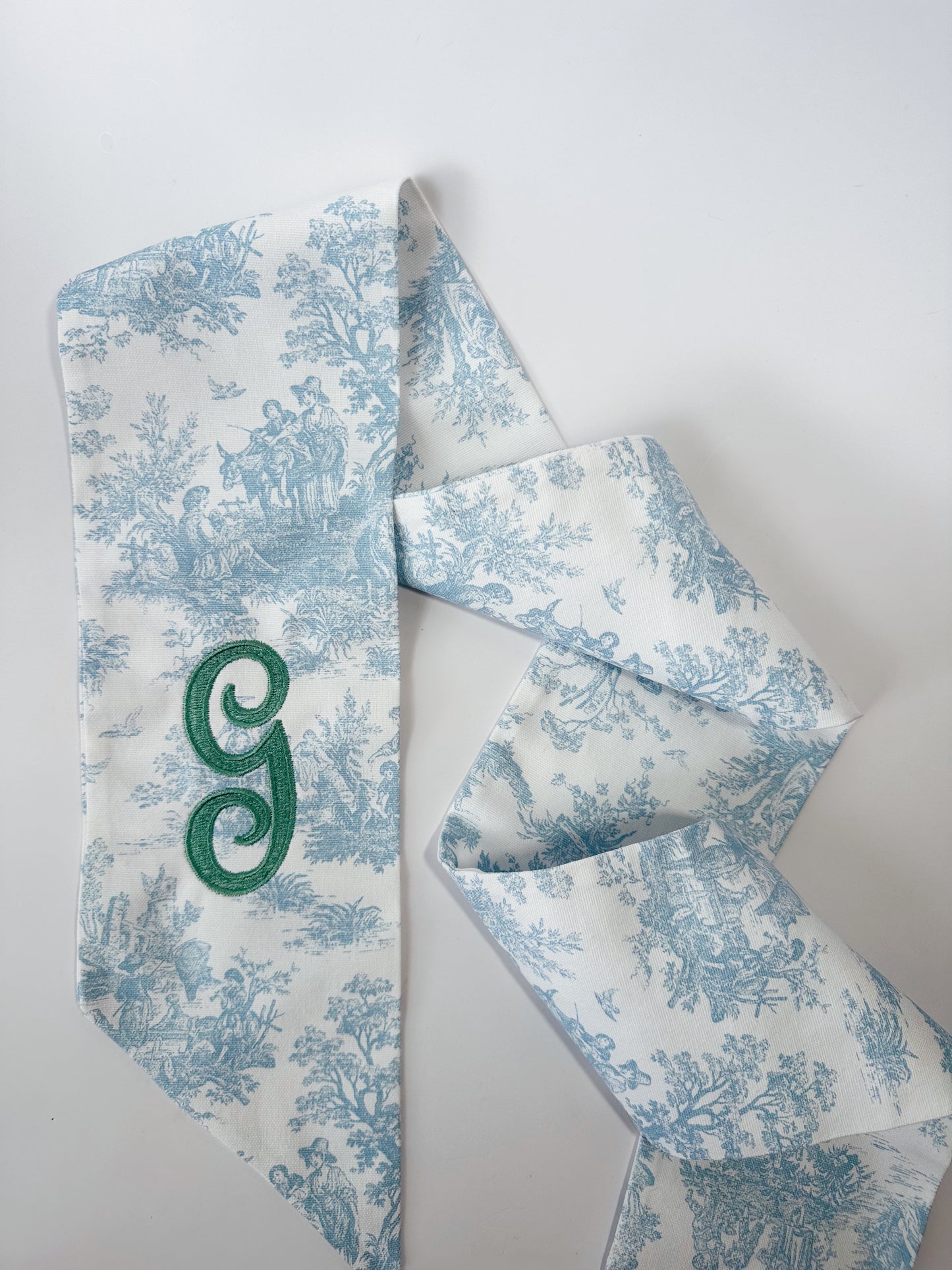 Toile Wreath Sash