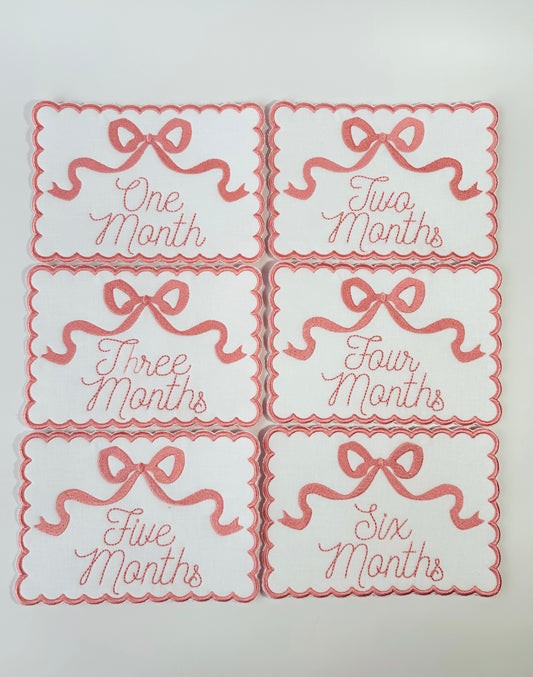 Custom Milestone Signs Months 1-6